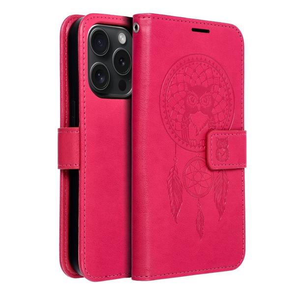 Etui z klapką na iPhone 15 PRO Mezzo Book łapacz snów magenta