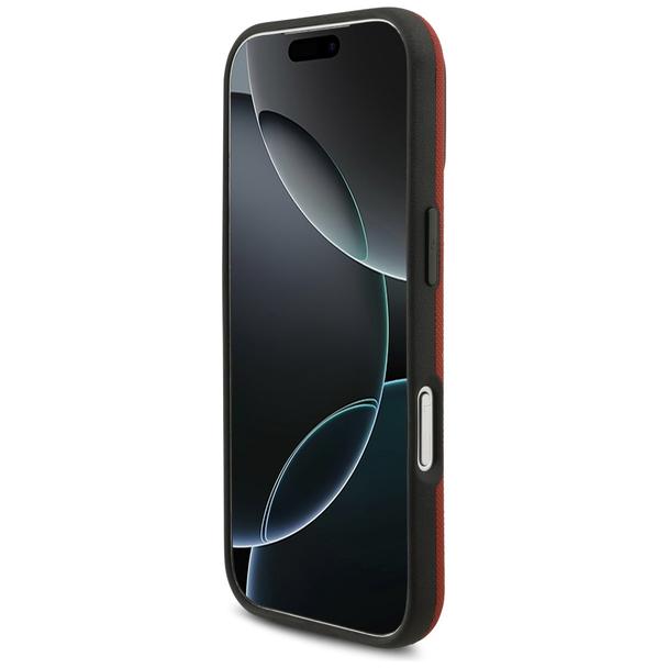 BMW futerał do IPHONE 17 Pro kompatybilny z MagSafe BMHMP17L25PFWSMR (PU FW Metal Logo) red