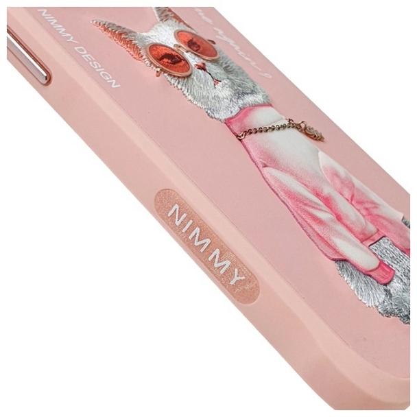 NIMMY futerał GLASSES COOL CAT do IPHONE 15 Pro różowy