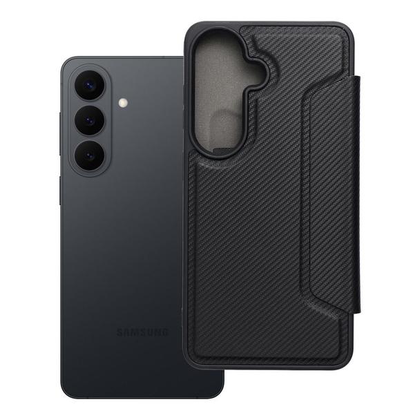 Etui z klapką na Samsung S26 Razor Book czarne