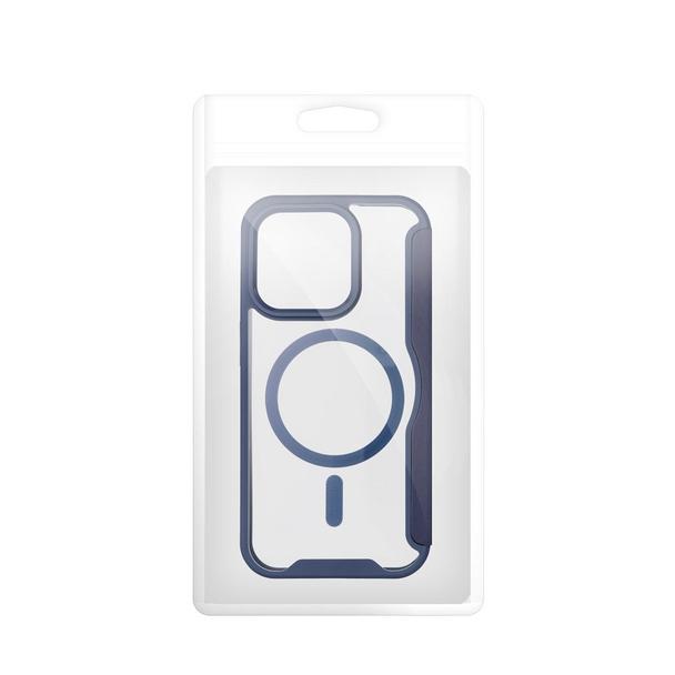 Etui z klapką na iPhone 15 PRO Smart Mag zgodne z MagSafe niebieskie