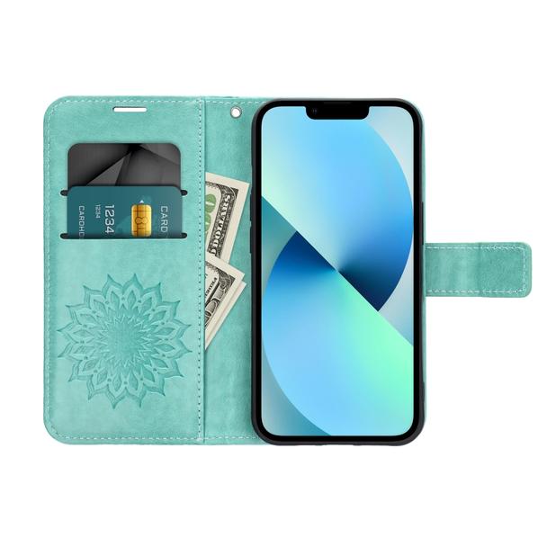 Etui z klapką na Samsung S26 FE Mezzo Book mandala zielone