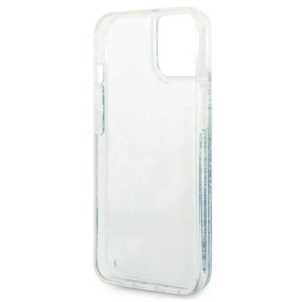 GUESS futerał do IPHONE 13 / 14 / 15 GUHCP14SLFLSN (Flower Liquid Glitter) zielony