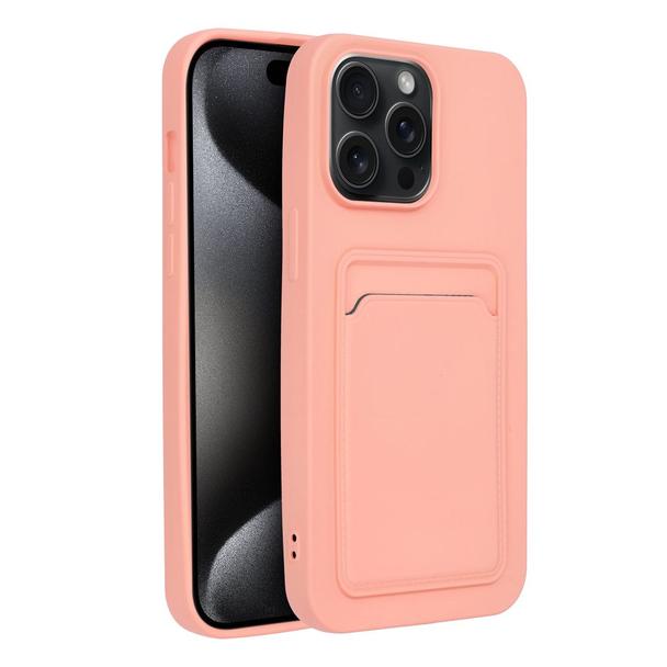 Futerał do iPhone 15 PRO MAX Card Case różowy