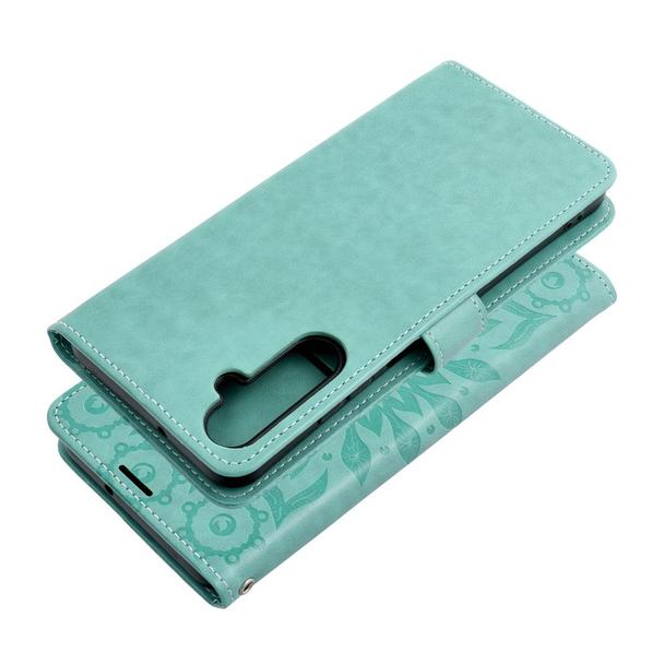 Etui z klapką na Samsung A05s Mezzo Book mandala zielone