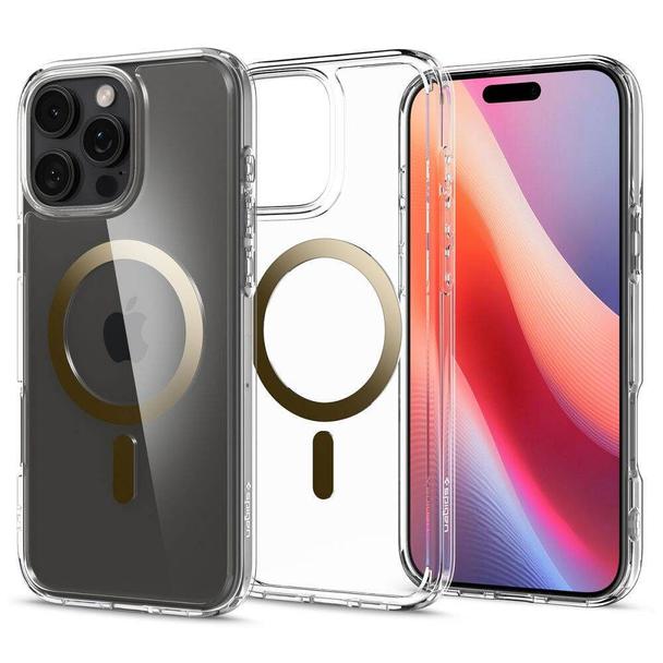 SPIGEN futerał ULTRA HYBRID MAG kompatybilny z MagSafe do IPHONE 16 Pro Max gold