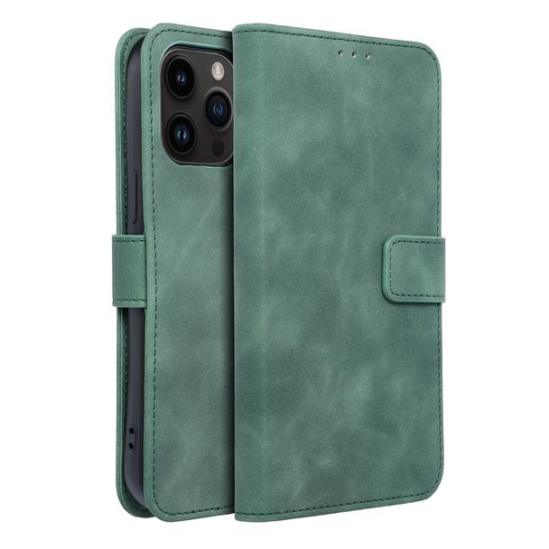 Etui z klapką na iPhone 14 PRO MAX Tender Book zielone