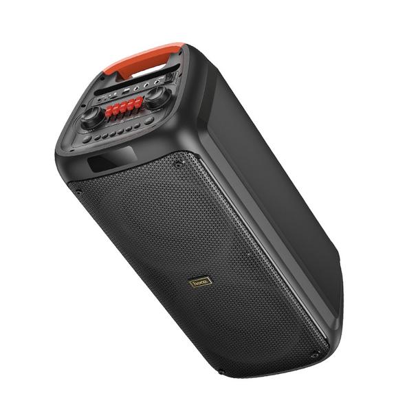 EOL HOCO głośnik bluetooth + 2 x bezprzewodowe mikrofony HA7 czarny