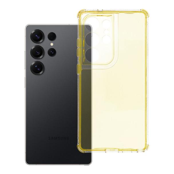 Futerał do Samsung S25 ULTRA Matrix Clear żółty