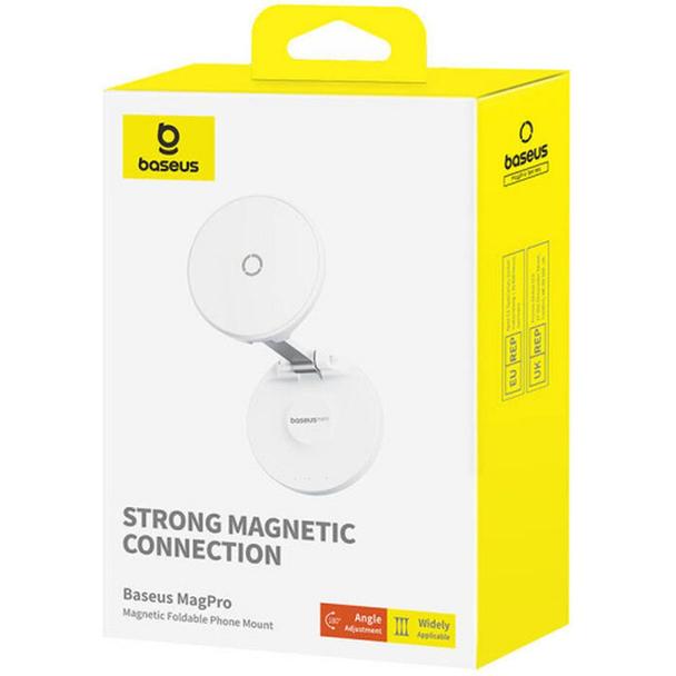 BASEUS uchwyt biurkowy składany magnetyczny kompatybilny z Magsafe BS-HP016 biały