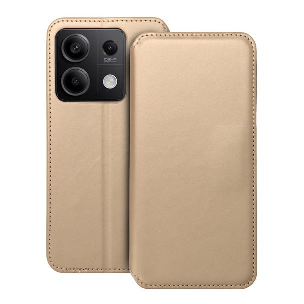 Etui z klapką na Xiaomi Redmi NOTE 13 5G Dual Pocket Book złote
