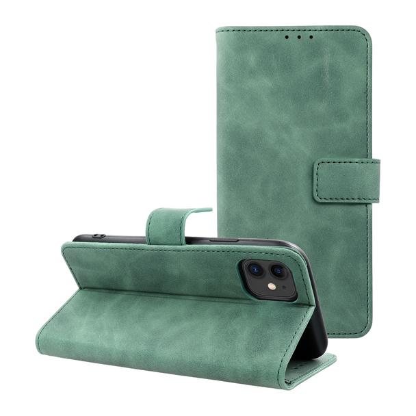 Etui z klapką na iPhone 11 Tender Book zielone