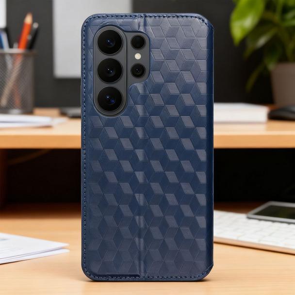 Etui z klapką na Motorola G57 POWER Cubic Book niebieskie