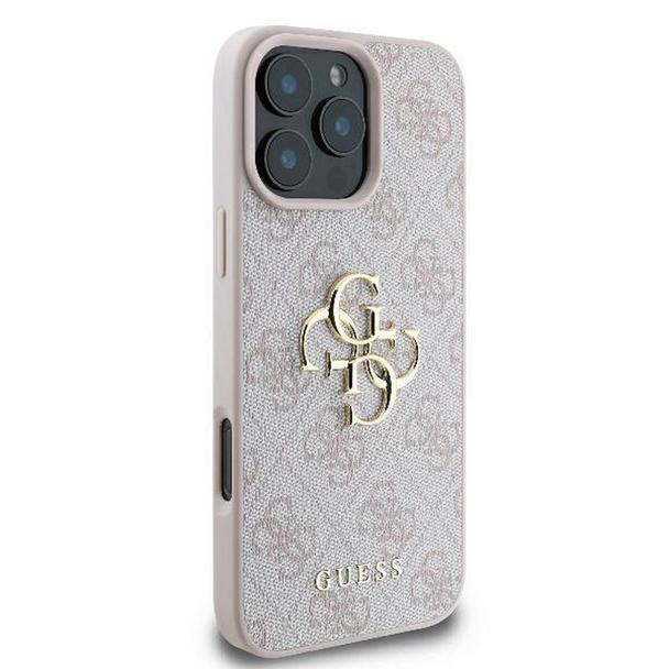 GUESS futerał do IPHONE 16 Pro Max GUHCP16X4GMGPI (4G PU Big Logo) różowy