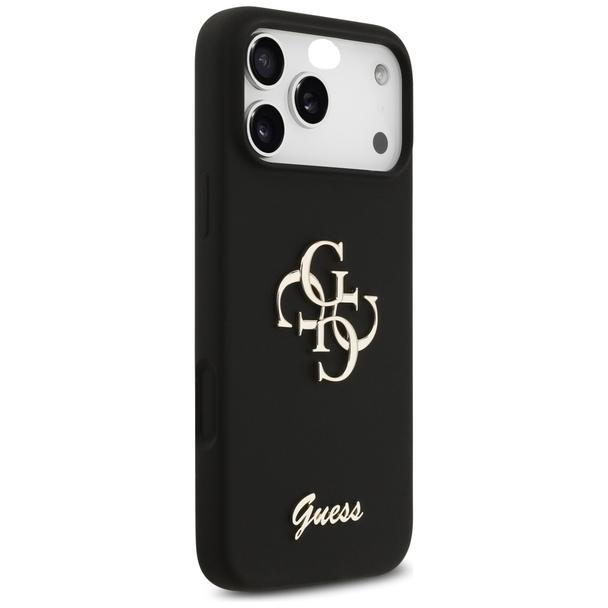 GUESS futerał do IPHONE 17 Pro Max GUHCP17XSC4GSMK (Silicone W/ Big 4G Script) czarny