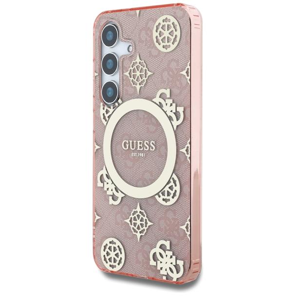 GUESS futerał do SAMSUNG S25 GUHMS25SH4PYEEP (Magnetic IML Peony on 4G Background) różowy