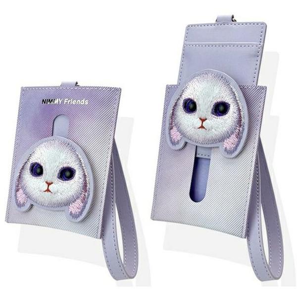 NIMMY portfel na karty BIG EYED PET 2.0 Rabbit fioletowy