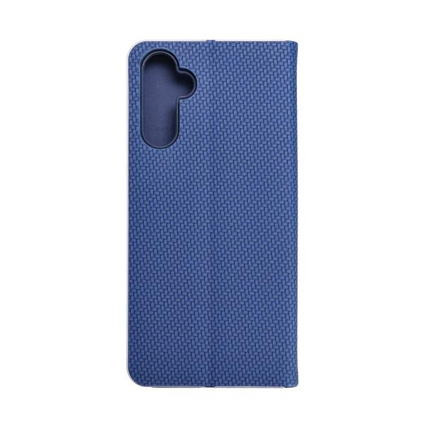 Etui z klapką na Samsung A14 4G / A14 5G Luna Book Carbon niebieskie