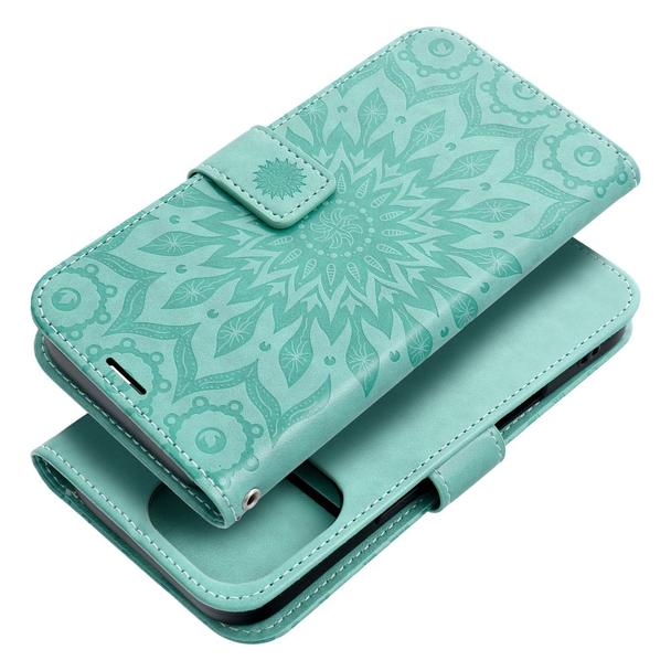 Etui z klapką na iPhone 16 PRO Mezzo Book mandala zielone