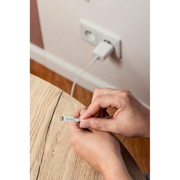 Kabel USB-A do Lightning Forcell F-Energy MFi 2,4A 12W 1 m C703 biały