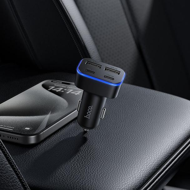 Ładowarka samochodowa Hoco 2x USB A + 2x USB C QC3.0 PD 42W Z63 czarna