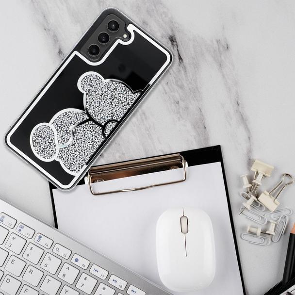 Etui na Samsung S25 FE / S26 FE Teddy Bear srebrne