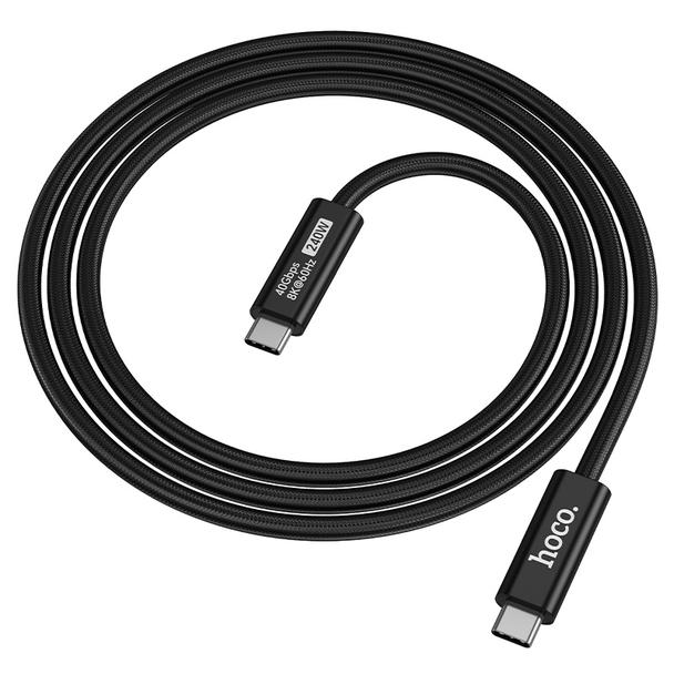 Kabel USB C do USB C Hoco USB4 40Gbps/8K60Hz 5A 240W 1m US15 czarny