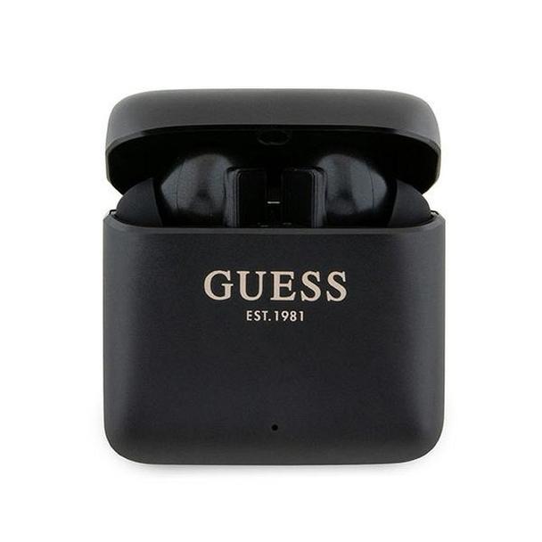 GUESS słuchawki bezprzewodowe bluetooth TWS + stacja dokująca GUTWSSU20ALEGK (Printed Logo) czarne