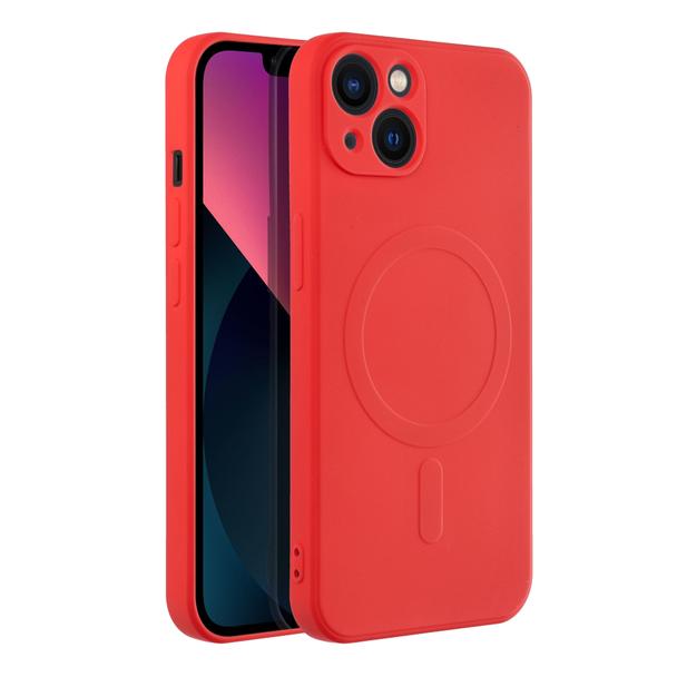 Futerał do iPhone 13 Silicone Mag Cover zgodny z MagSafe czerwony