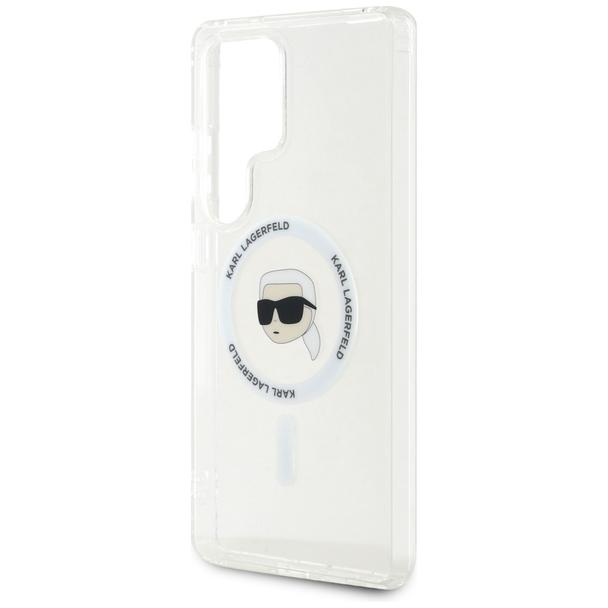 KARL LAGERFELD futerał do SAMSUNG S25 Ultra KLHMS25LHLSKIH (Magnetic IML Metal K. Heads) biały