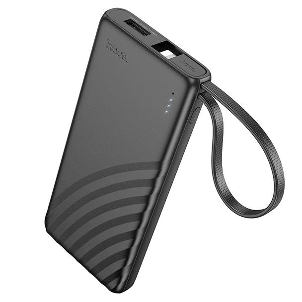 Powerbank Hoco 5000 mAh 2A z wbudowanym kablem Lightning J129 czarny