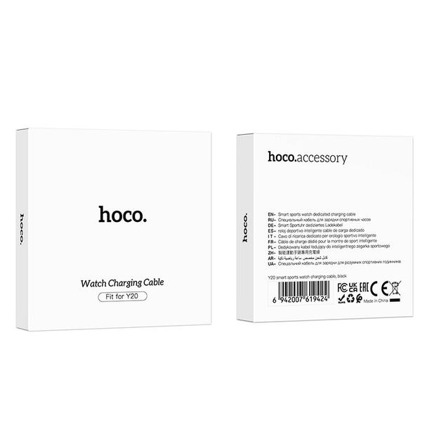 Kabel do ładowania smartwatcha Hoco 0,6 m Y20 czarny