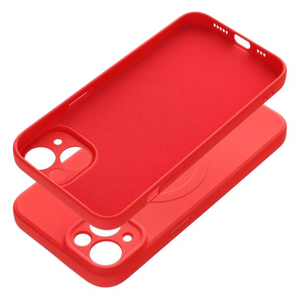 Futerał do iPhone 14 Silicone Mag Cover zgodny z MagSafe czerwony