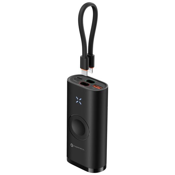 Powerbank Forcell F-Energy F10K4 PD QC3.0 3A 22,5W 10000 mAh kompatybilny z Apple Watch czarny