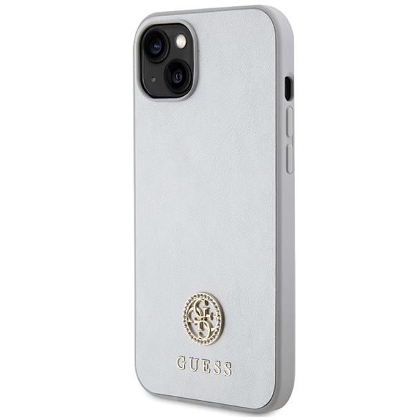 GUESS futerał do IPHONE 13 / 14 / 15 GUHCP15SPS4DGPS (Strass Metal Logo) srebrny