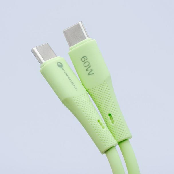 Kabel USB-C do USB-C Forcell F-Energy QC4.0 PD 3A 60W Silicone 1 m C344 zielony