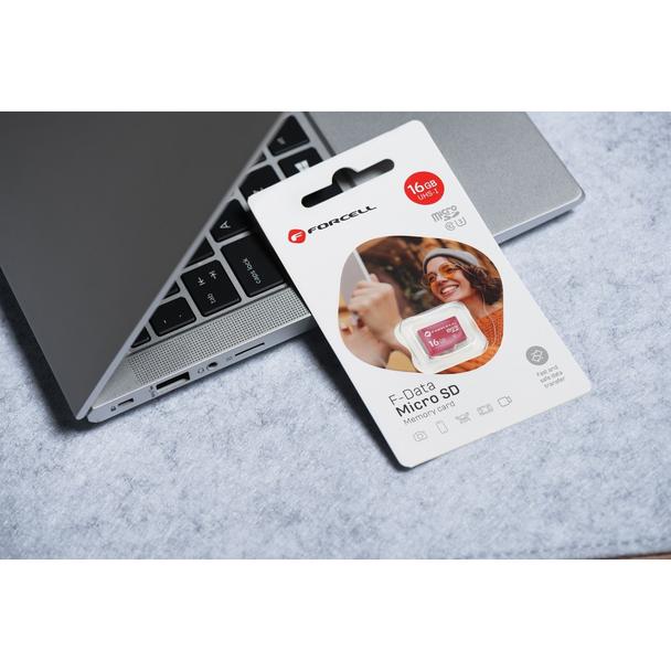 Karta microSD 16GB U3 class 10 Forcell F-Data czerwona