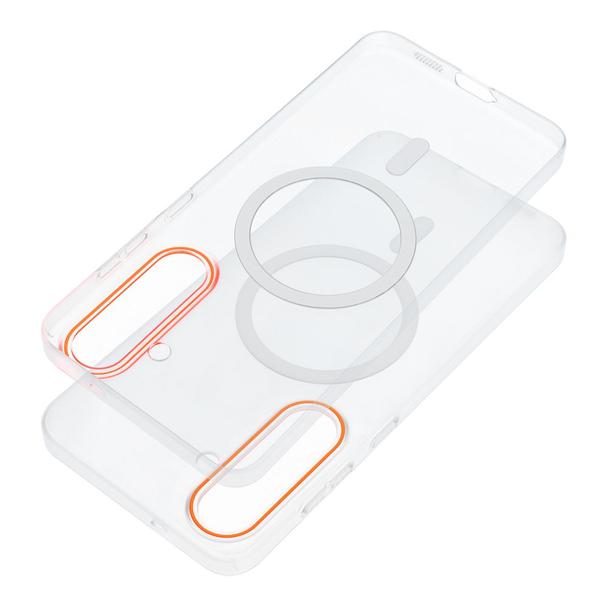 Futerał do Samsung A07 Go Orange zgodny z MagSafe transparentny