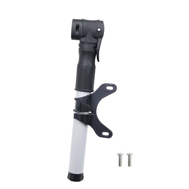 Mini pompka z uchwytem montażowym do roweru / hulajnogi FSPMP-387 czarno srebrna