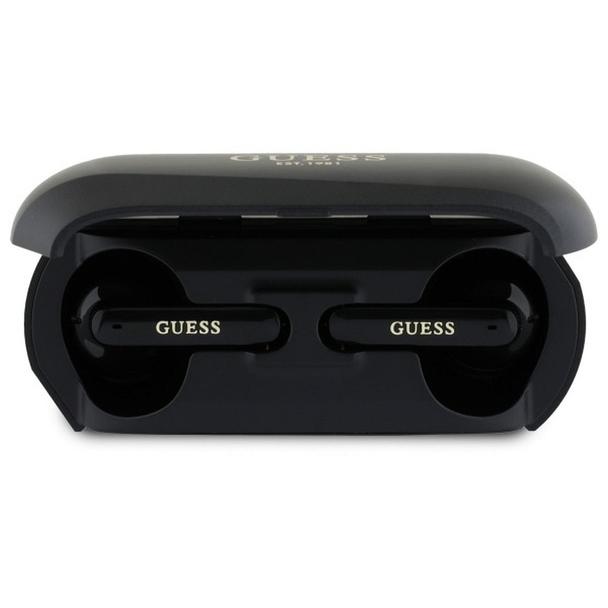 GUESS słuchawki bezprzewodowe bluetooth TWS GUTWSC2MCDSK (Elongated Metallic Classic Printed Logo) czarne
