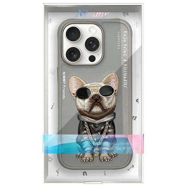 NIMMY futerał GLASSES COOL DOG do IPHONE 16 Pro szary