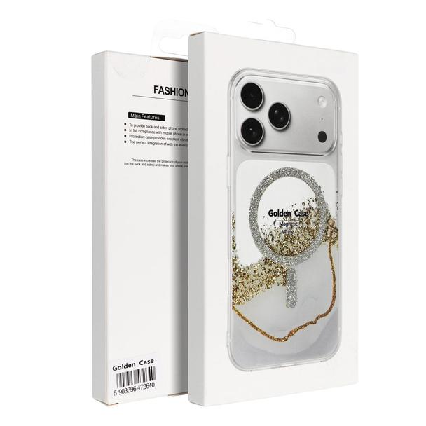 Etui na iPhone 18 Pro / 17 Pro Golden zgodne z MagSafe białe