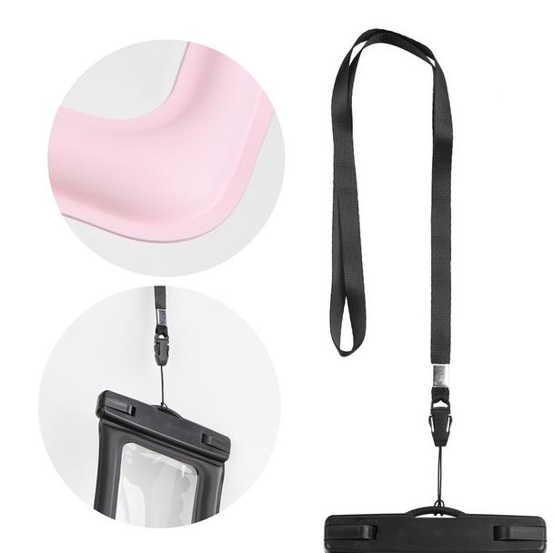 Etui na telefon uniwersalne wodoodporne z plastikowym zamknięciem AIRBAG różowe