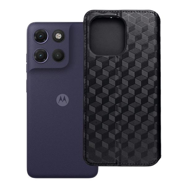 Etui z klapką na Motorola G17 POWER Cubic Book czarne