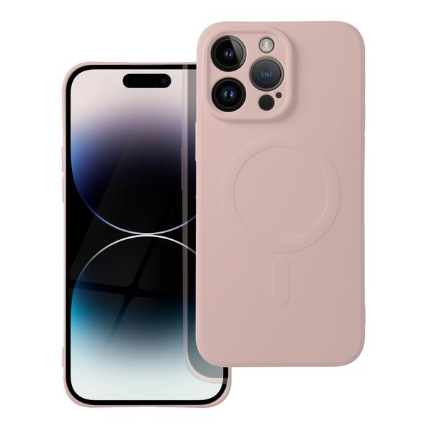 Futerał do iPhone 14 PRO MAX Silicone Mag Cover zgodny z MagSafe różowy