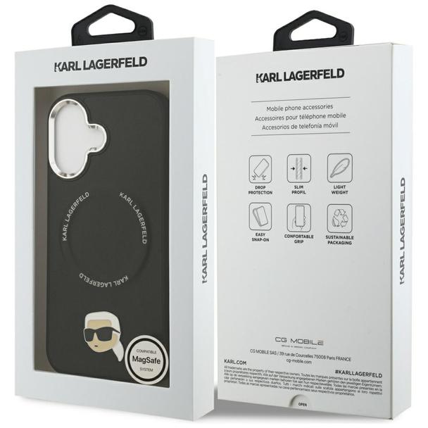 KARL LAGERFELD futerał do IPHONE 17 kompatybilny z MagSafe KLHMP17SPSMLRKLK (PU Karl Pin) czarny