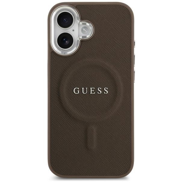 GUESS futerał do IPHONE 17 kompatybilny z MagSafe GUHMP17SPSAREGSW (PU W/ Classic Logo) brązowy