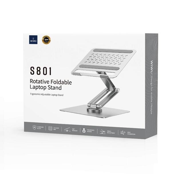 WiWU - Regulowana i obracana aluminiowa podstawka pod laptop S801