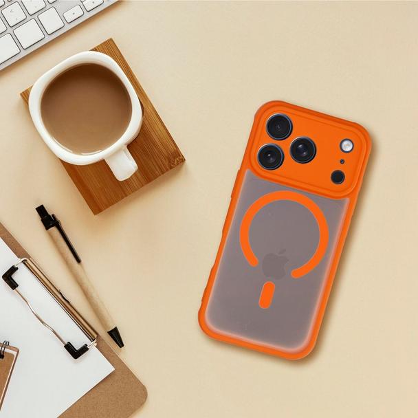 Futerał do iPhone 16 PRO MAX Full Matte Mag Cover zgodny z MagSafe pomarańczowy