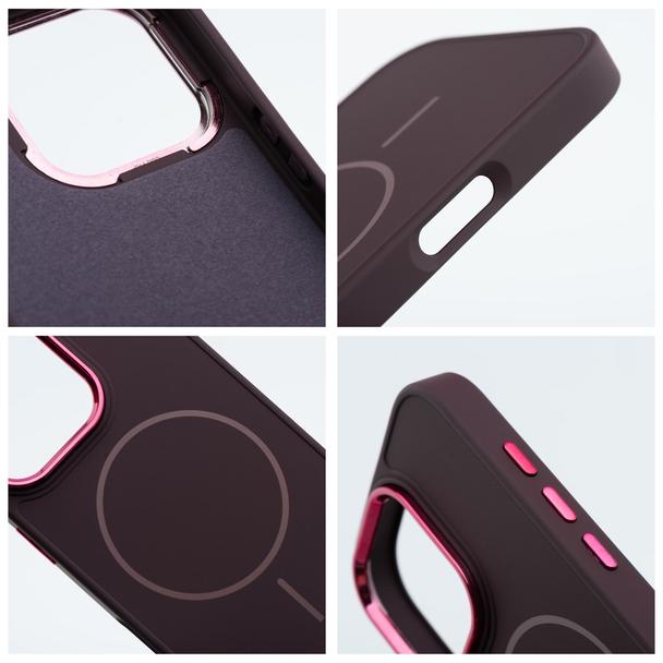 Futerał do iPhone 17 AIR Frame Mag Cover zgodny z MagSafe fioletowy